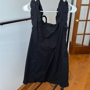 J. Crew Black Ruffled Dress